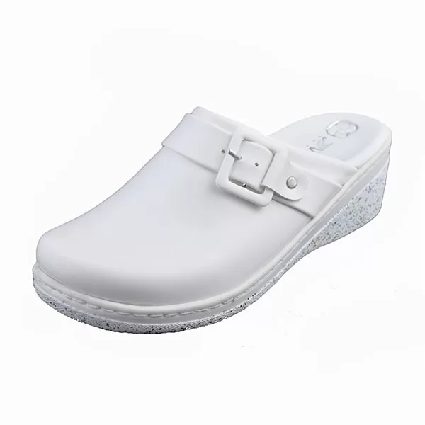 Sabot pour femme compense 080 blanc  .....    sandale médicale femme confortable Maroc